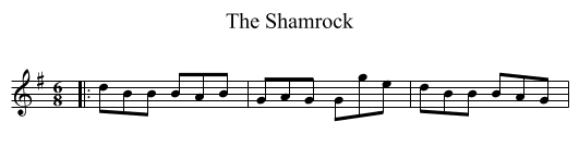 The Shamrock - staff notation