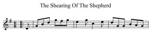 The Shearing Of The Shepherd - staff notation