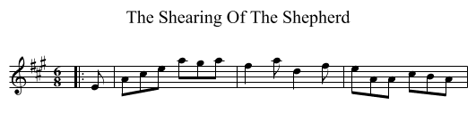 The Shearing Of The Shepherd - staff notation