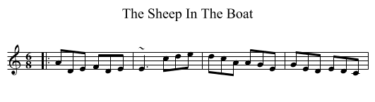 The Sheep In The Boat - staff notation