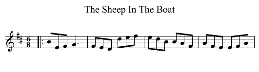 The Sheep In The Boat - staff notation