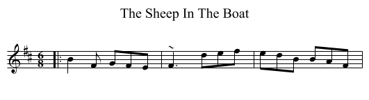 The Sheep In The Boat - staff notation