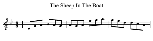 The Sheep In The Boat - staff notation