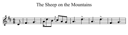 The Sheep on the Mountains - staff notation