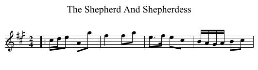 The Shepherd And Shepherdess - staff notation