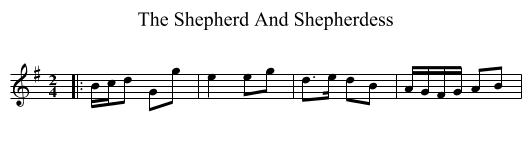 The Shepherd And Shepherdess - staff notation