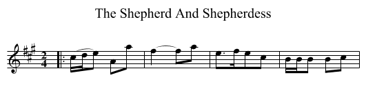 The Shepherd And Shepherdess - staff notation