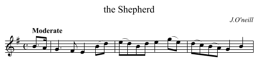 the Shepherd - staff notation