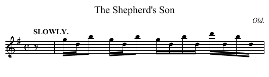 The Shepherd's Son - staff notation