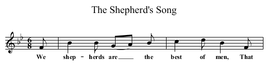 The Shepherd's Song - staff notation