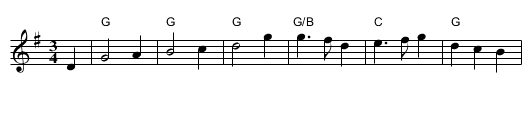 The Shepherd's Wife - staff notation