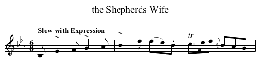 the Shepherds Wife - staff notation