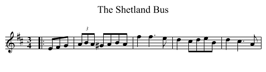 The Shetland Bus - staff notation