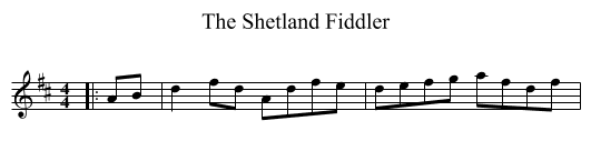 The Shetland Fiddler - staff notation
