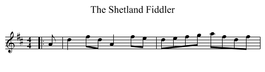 The Shetland Fiddler - staff notation