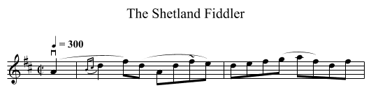 The Shetland Fiddler - staff notation
