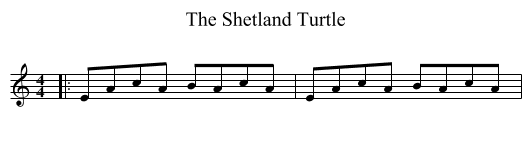 The Shetland Turtle - staff notation