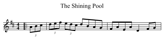 The Shining Pool - staff notation