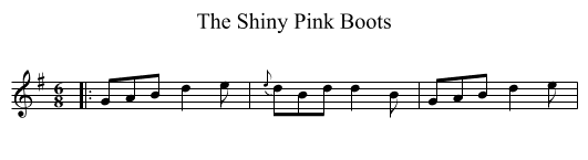 The Shiny Pink Boots - staff notation