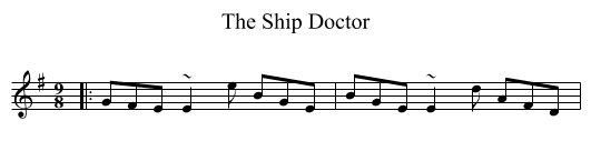 The Ship Doctor - staff notation