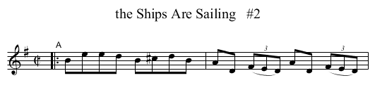 the Ships Are Sailing   #2 - staff notation
