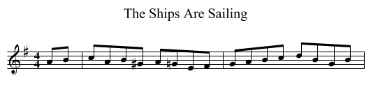 The Ships Are Sailing - staff notation