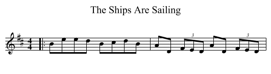 The Ships Are Sailing - staff notation
