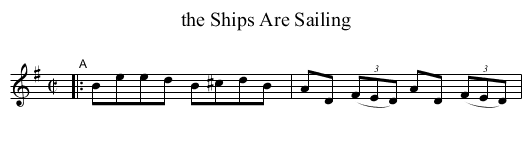 the Ships Are Sailing - staff notation