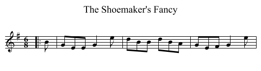 The Shoemaker's Fancy - staff notation