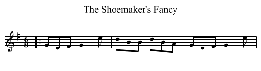The Shoemaker's Fancy - staff notation