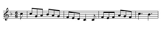 The Shoemaker's Kiss - staff notation