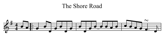 The Shore Road - staff notation