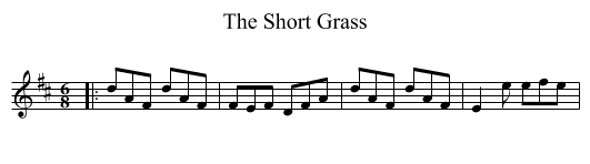 The Short Grass - staff notation