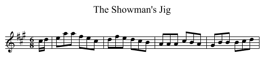 The Showman's Jig - staff notation