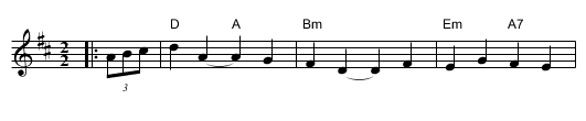 The Shrewsbury Lasses - staff notation