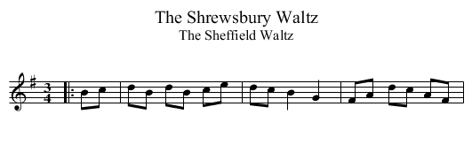 The Shrewsbury Waltz - staff notation