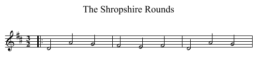 The Shropshire Rounds - staff notation