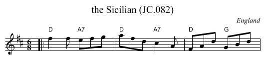 the Sicilian (JC.082) - staff notation