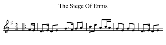 The Siege Of Ennis - staff notation