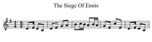 The Siege Of Ennis - staff notation