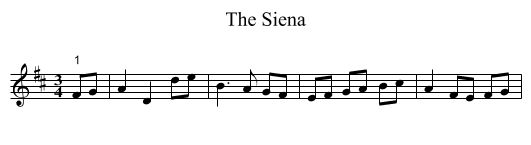 The Siena - staff notation