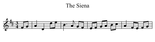 The Siena - staff notation