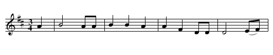 The Sign of the Bonny Blue Bell - staff notation