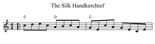 The Silk Handkerchief - staff notation