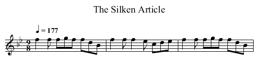 The Silken Article - staff notation