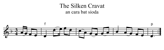 The Silken Cravat - staff notation