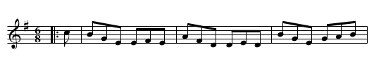 The Silken Wallet - staff notation