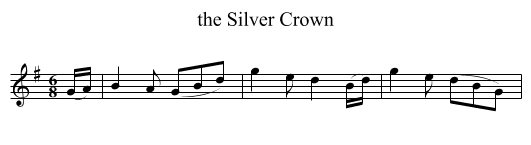 the Silver Crown - staff notation