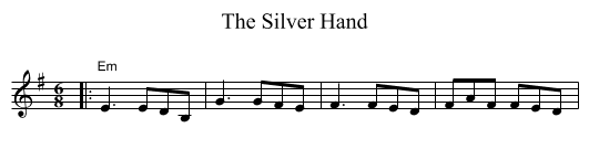The Silver Hand - staff notation