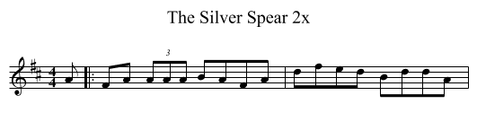 The Silver Spear 2x - staff notation